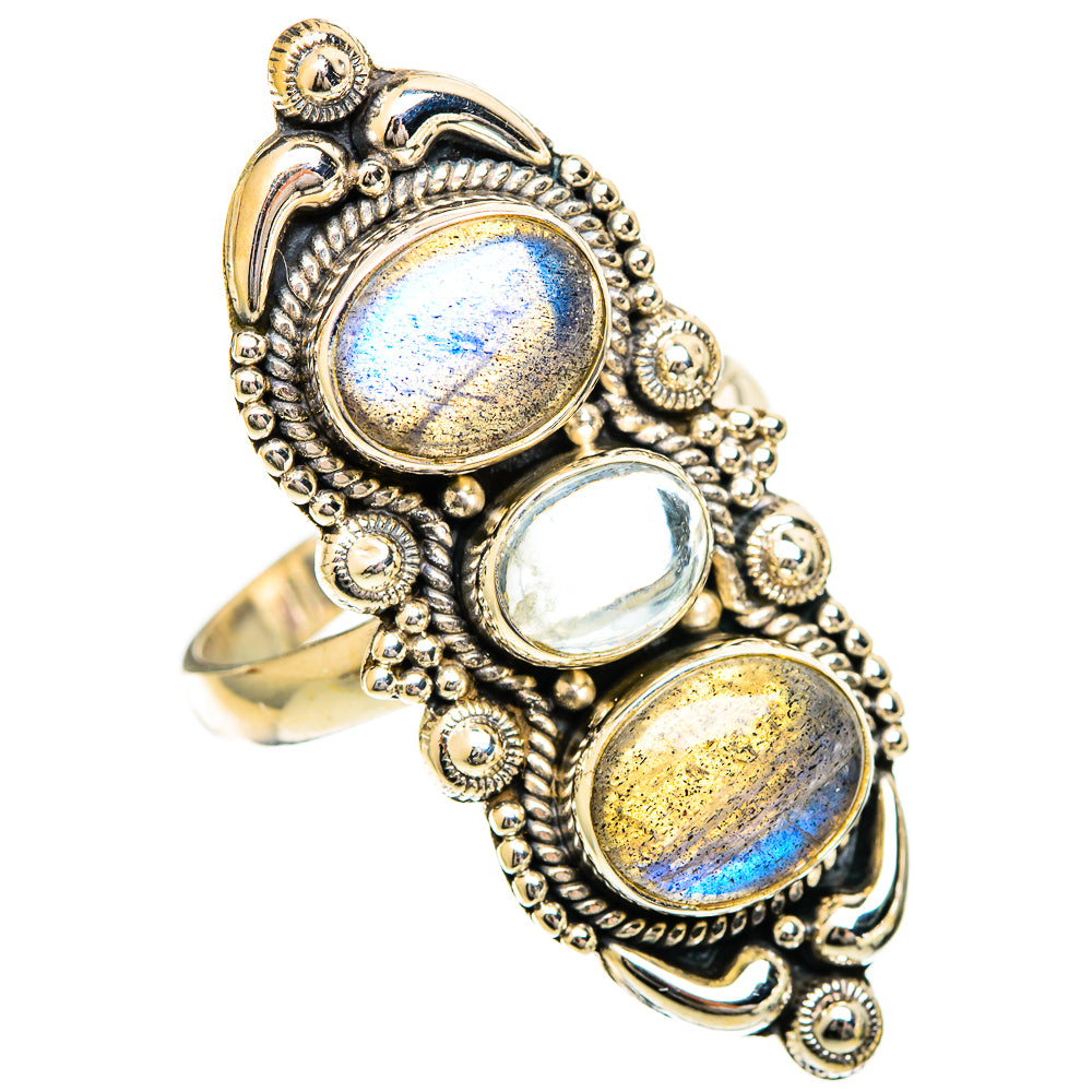 Labradorite Rings handcrafted by Ana Silver Co - RING109802 - Photo 2