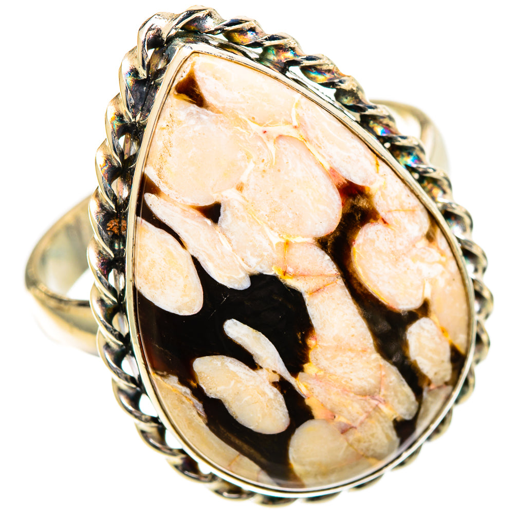 Peanut Wood Jasper Rings handcrafted by Ana Silver Co - RING109811 - Photo 2