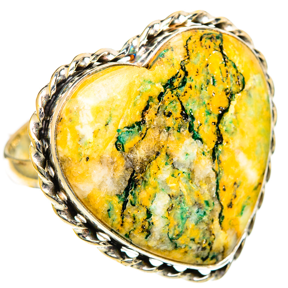 Yellow Agate Rings handcrafted by Ana Silver Co - RING109828 - Photo 2