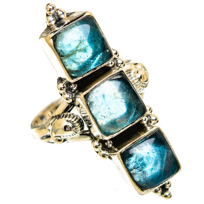 Blue Fluorite Rings handcrafted by Ana Silver Co - RING109835 - Photo 2