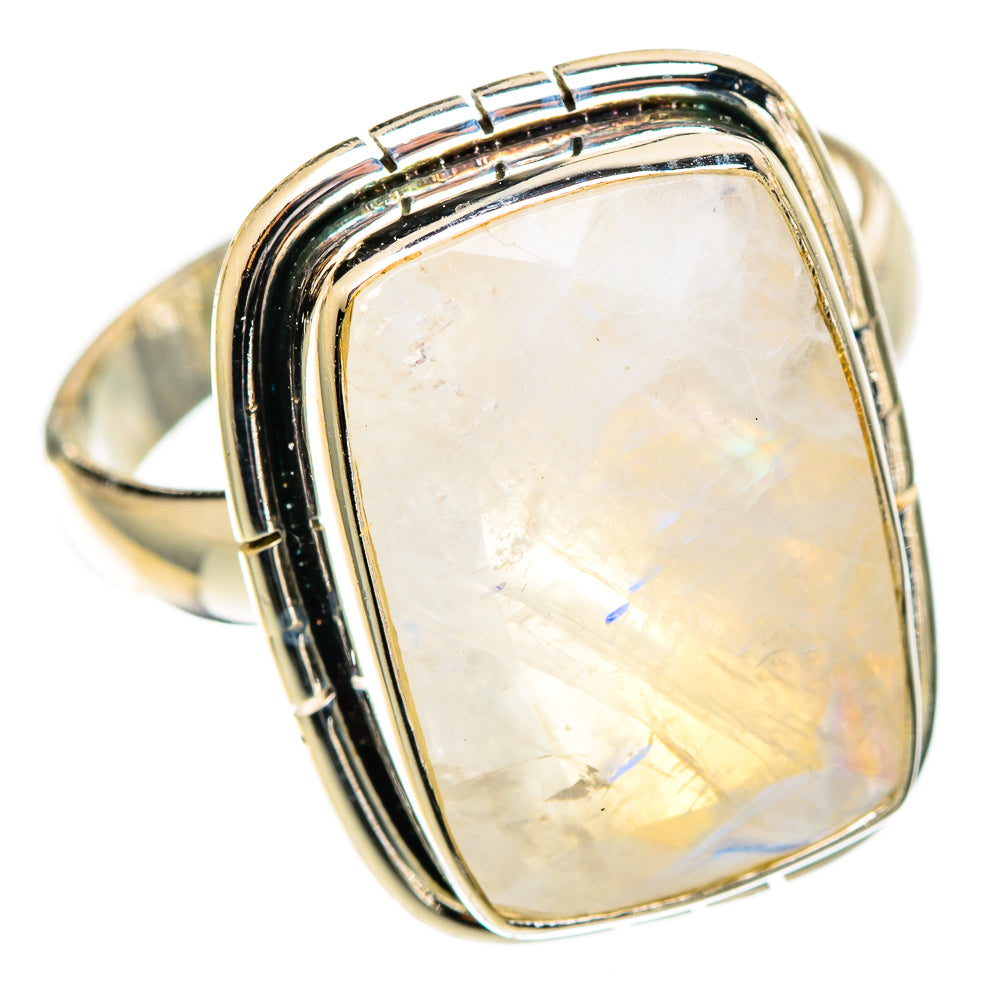 Rainbow Moonstone Rings handcrafted by Ana Silver Co - RING109863 - Photo 2