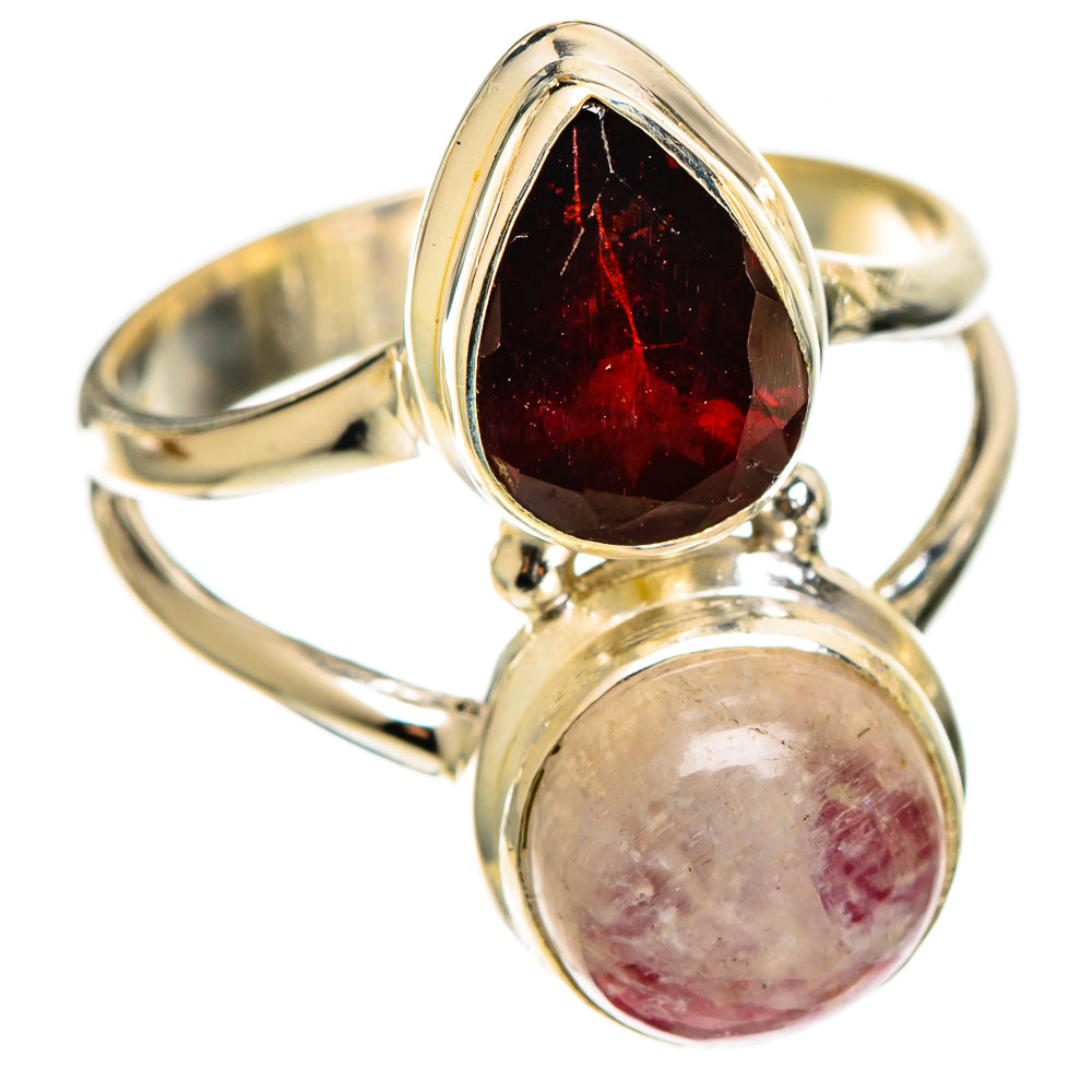 Pink Moonstone Rings handcrafted by Ana Silver Co - RING109869 - Photo 2