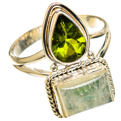 Green Moonstone Rings handcrafted by Ana Silver Co - RING109876 - Photo 2
