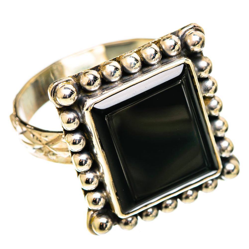 Black Onyx Rings handcrafted by Ana Silver Co - RING109891 - Photo 2