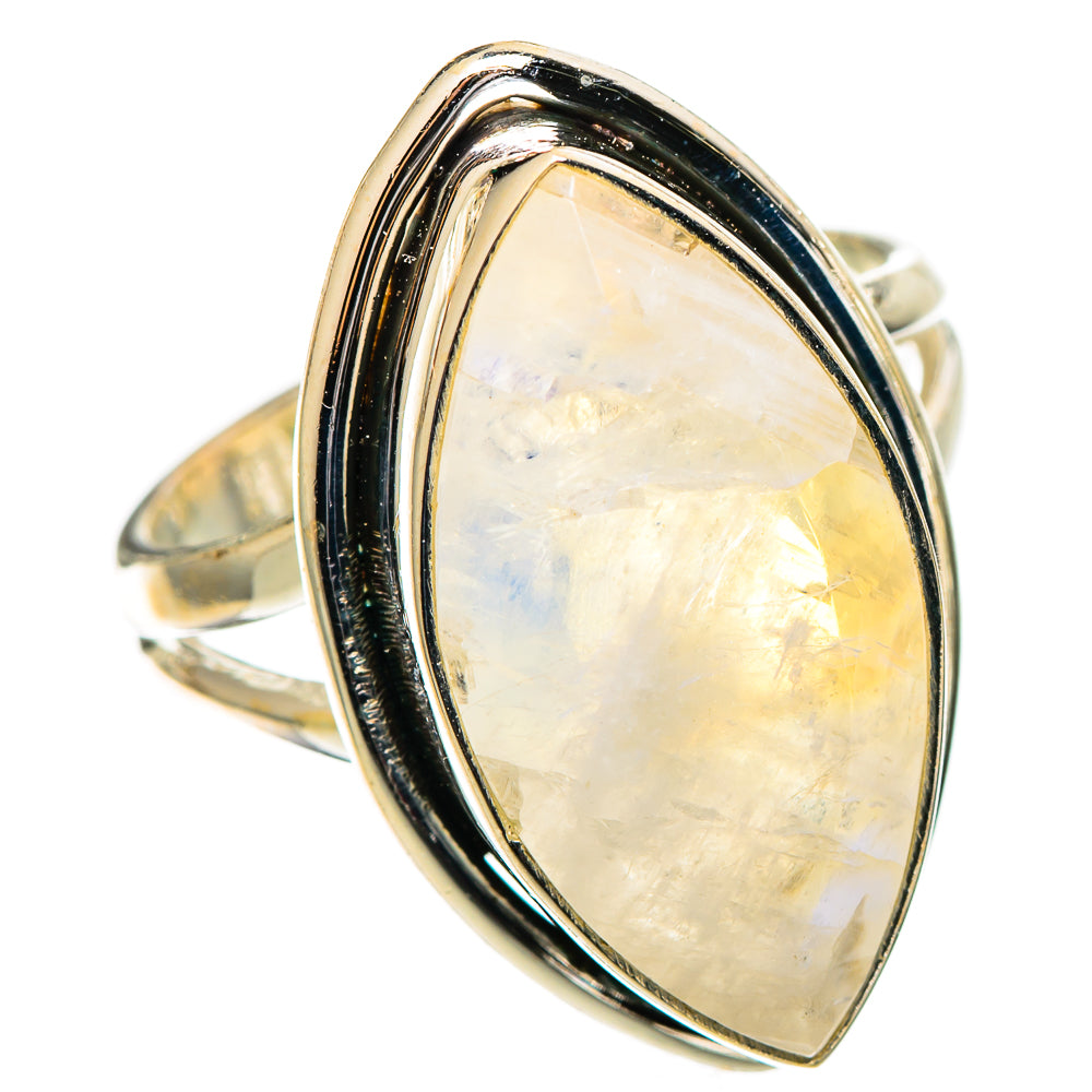 Rainbow Moonstone Rings handcrafted by Ana Silver Co - RING109895 - Photo 2