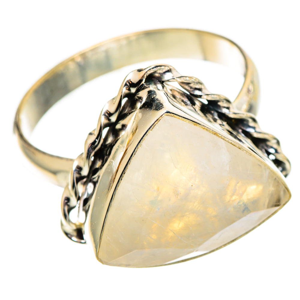 Rainbow Moonstone Rings handcrafted by Ana Silver Co - RING109897 - Photo 2