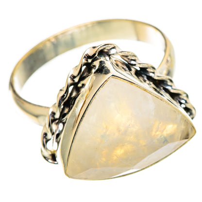 Rainbow Moonstone Rings handcrafted by Ana Silver Co - RING109897 - Photo 2