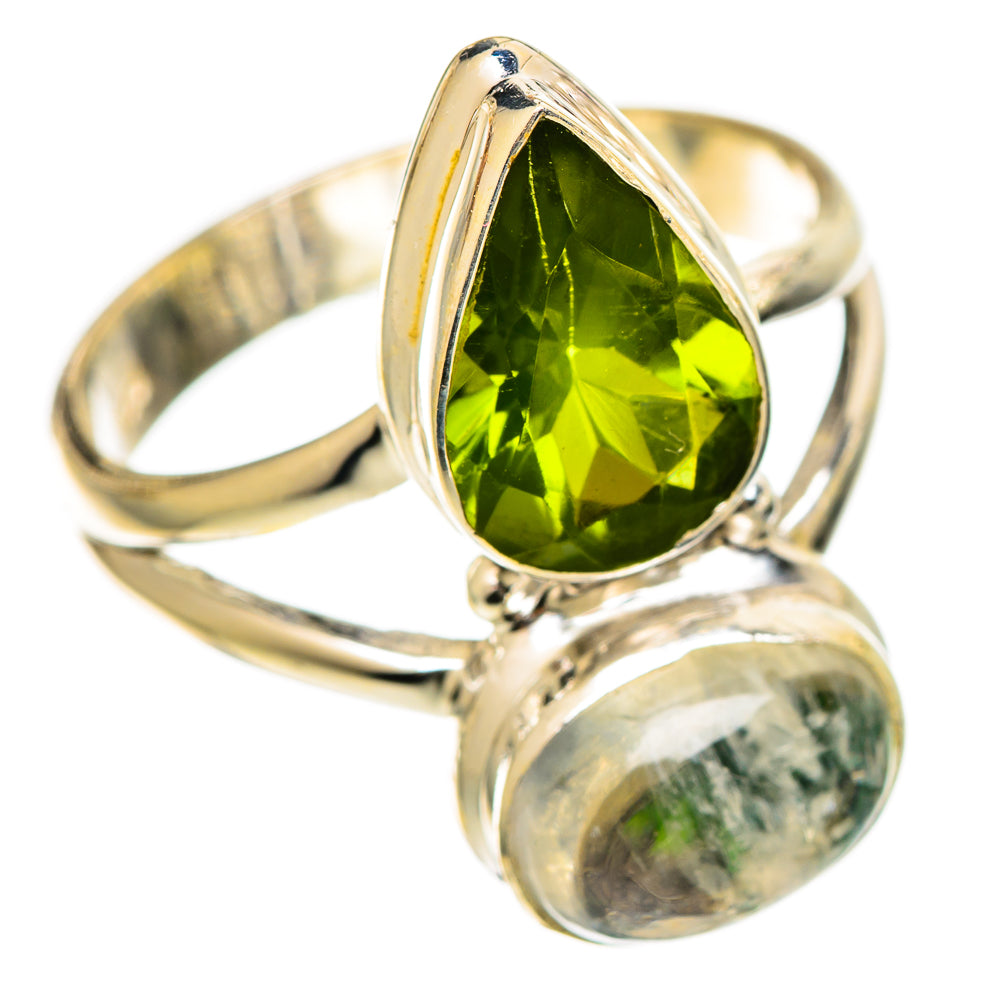 Green Moonstone Rings handcrafted by Ana Silver Co - RING109909 - Photo 2
