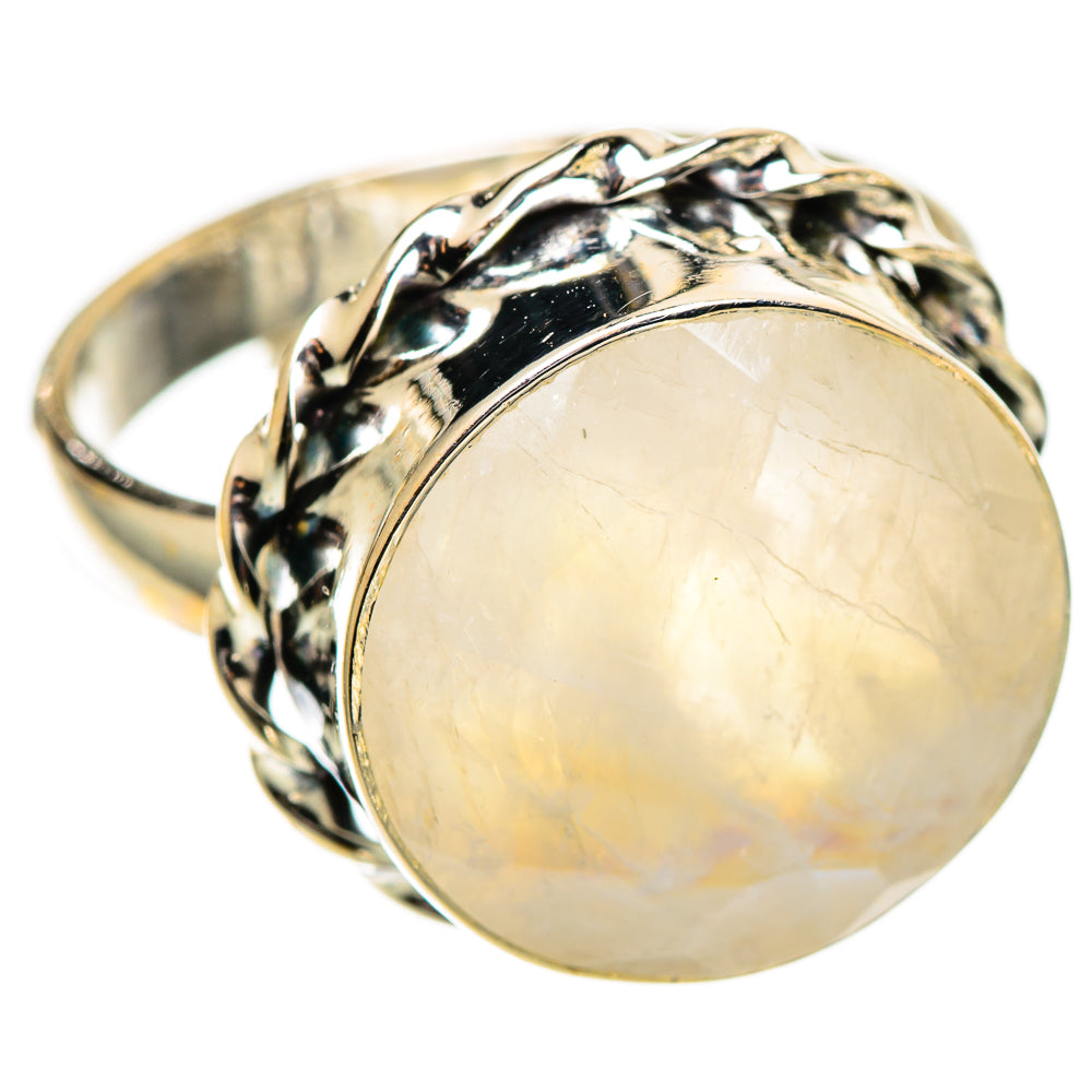 Rainbow Moonstone Rings handcrafted by Ana Silver Co - RING109922 - Photo 2