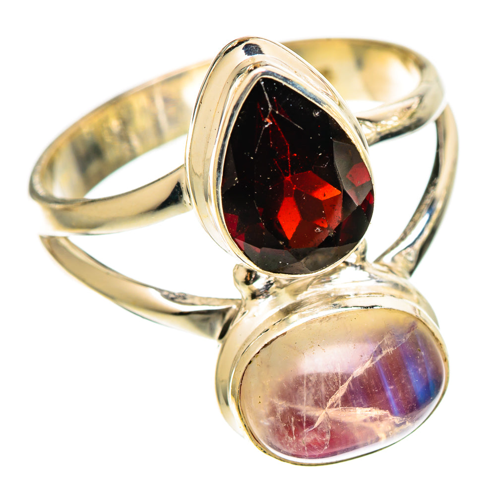 Pink Moonstone Rings handcrafted by Ana Silver Co - RING109927 - Photo 2
