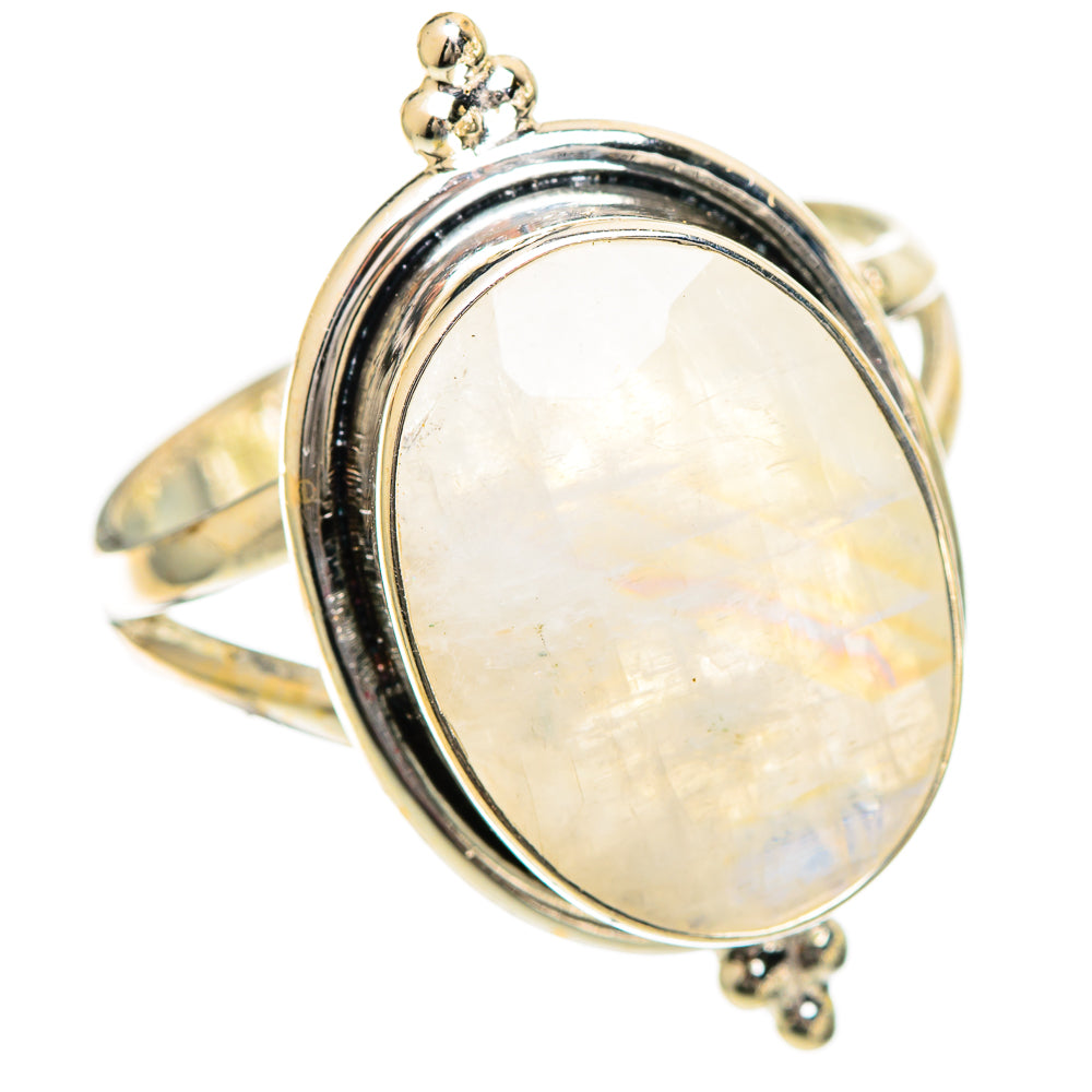 Rainbow Moonstone Rings handcrafted by Ana Silver Co - RING109951 - Photo 2