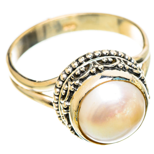 Cultured Pearl Rings handcrafted by Ana Silver Co - RING109955 - Photo 2