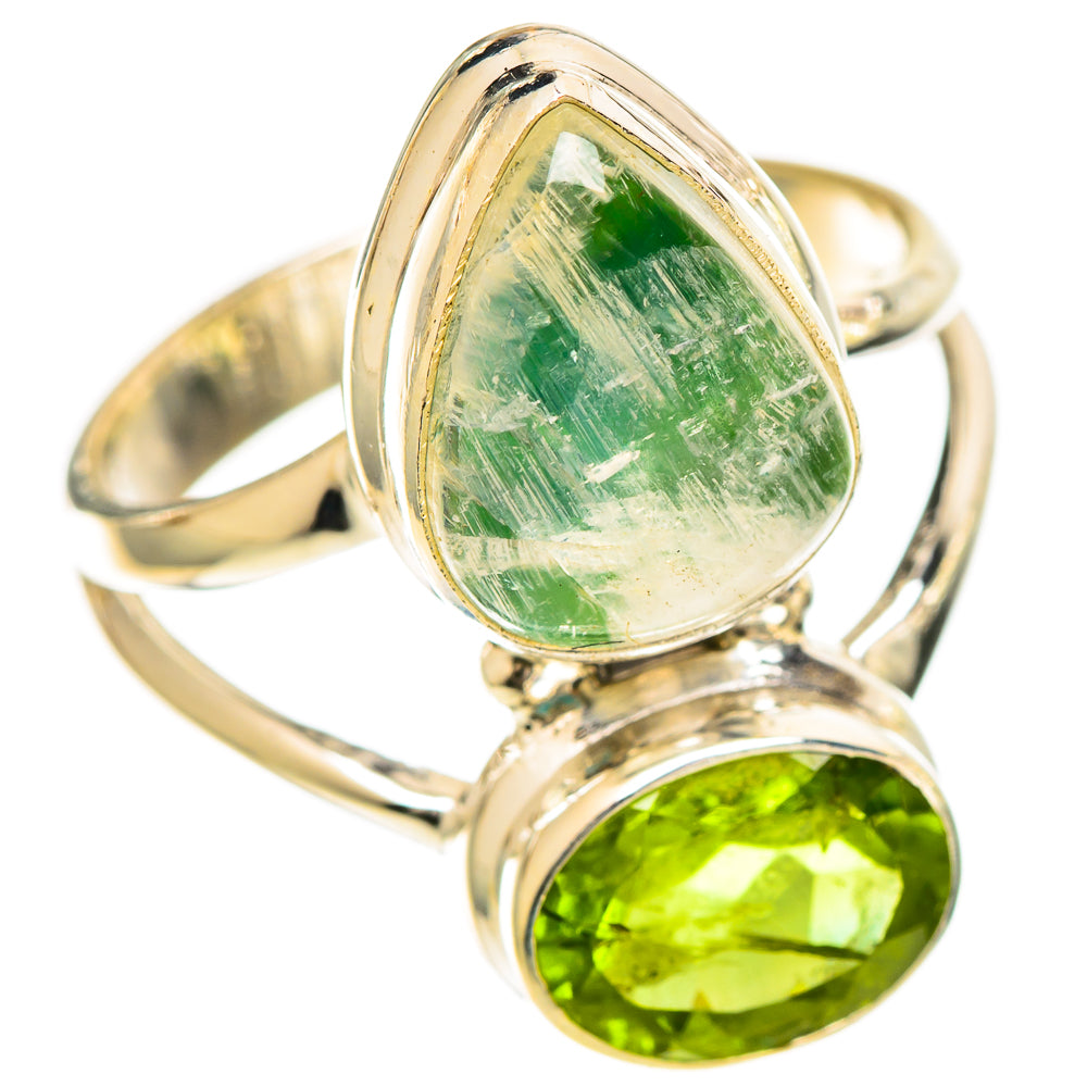 Green Moonstone Rings handcrafted by Ana Silver Co - RING109960 - Photo 2