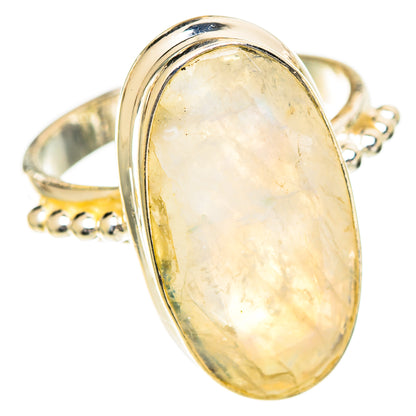 Rainbow Moonstone Rings handcrafted by Ana Silver Co - RING109974 - Photo 2