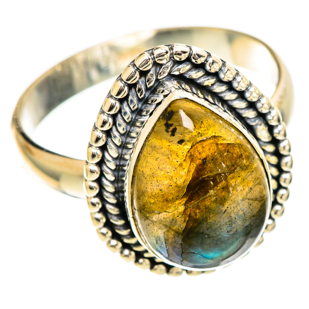 Labradorite Rings handcrafted by Ana Silver Co - RING109981 - Photo 2