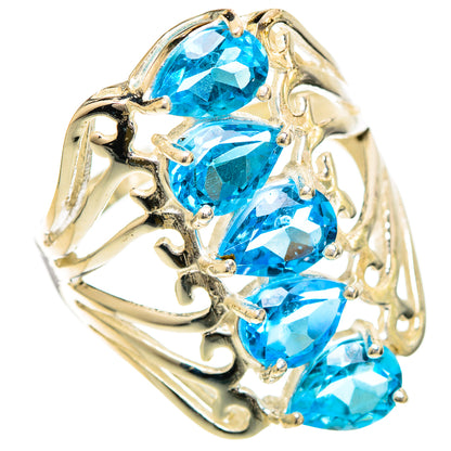 Blue Topaz Rings handcrafted by Ana Silver Co - RING109983 - Photo 2