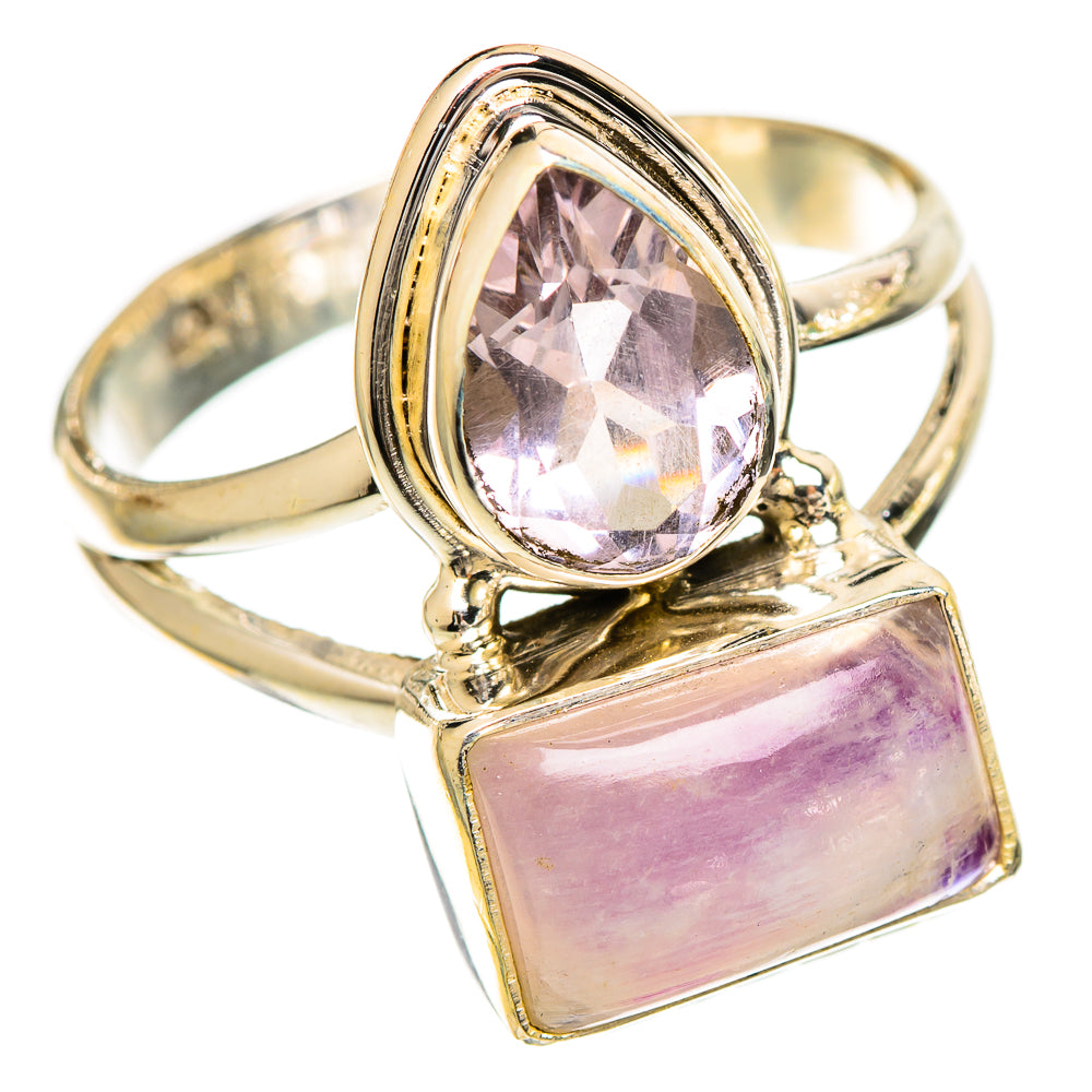 Pink Moonstone Rings handcrafted by Ana Silver Co - RING110007 - Photo 2