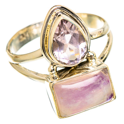 Pink Moonstone Rings handcrafted by Ana Silver Co - RING110007 - Photo 2