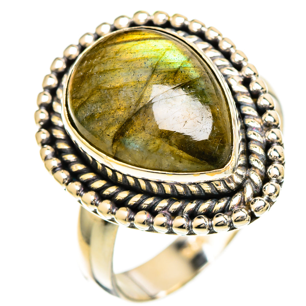 Labradorite Rings handcrafted by Ana Silver Co - RING110008 - Photo 2