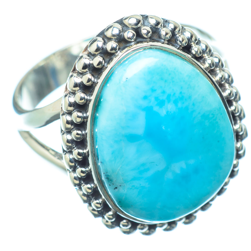 Larimar Rings handcrafted by Ana Silver Co - RING11000