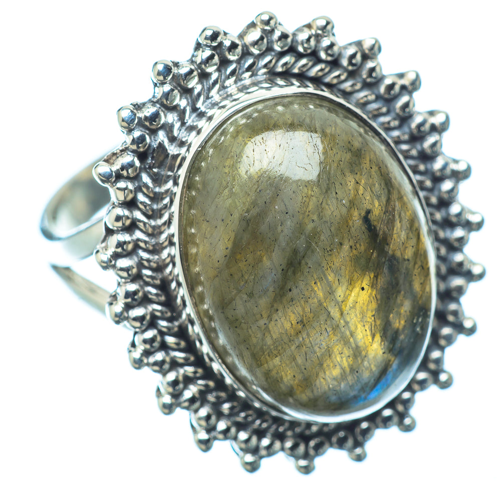 Labradorite Rings handcrafted by Ana Silver Co - RING11001