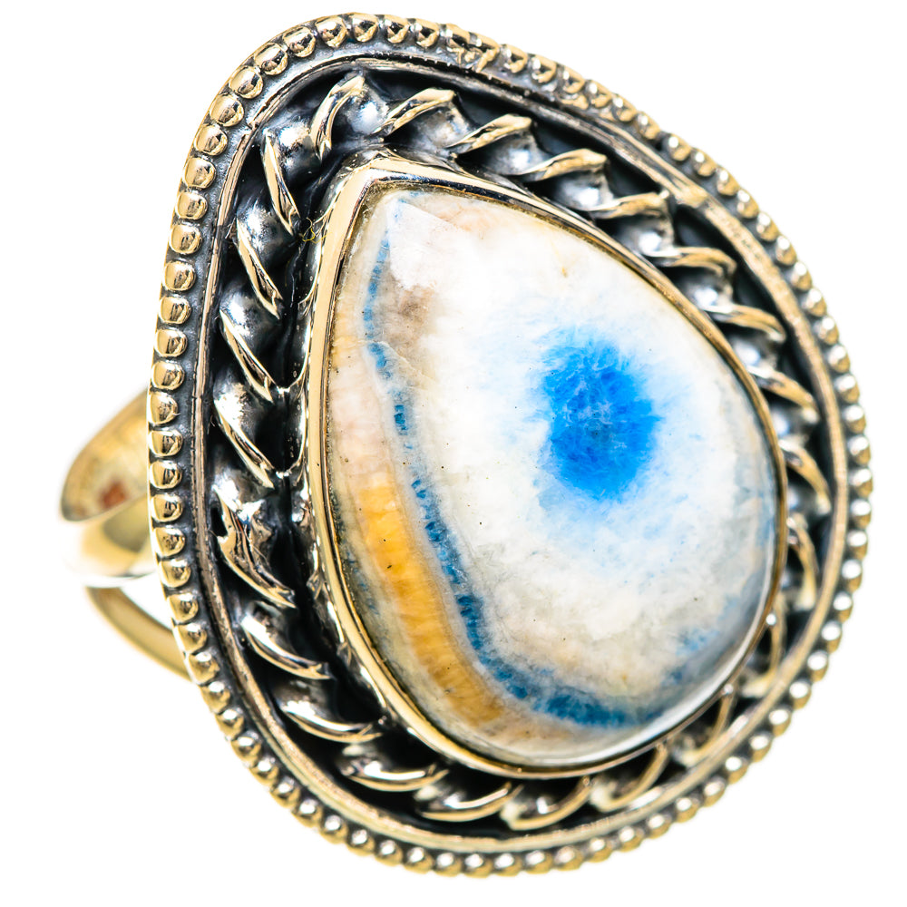 Blue Scheelite Rings handcrafted by Ana Silver Co - RING110014 - Photo 2