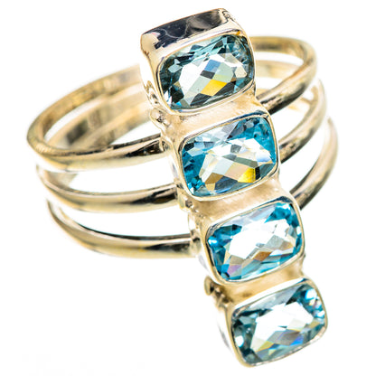 Blue Topaz Rings handcrafted by Ana Silver Co - RING110016 - Photo 2