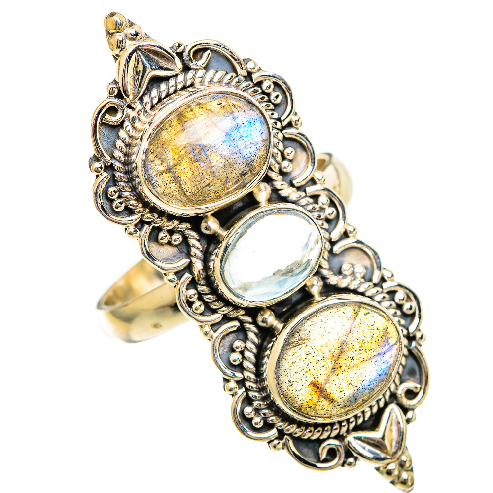 Labradorite Rings handcrafted by Ana Silver Co - RING110019 - Photo 2