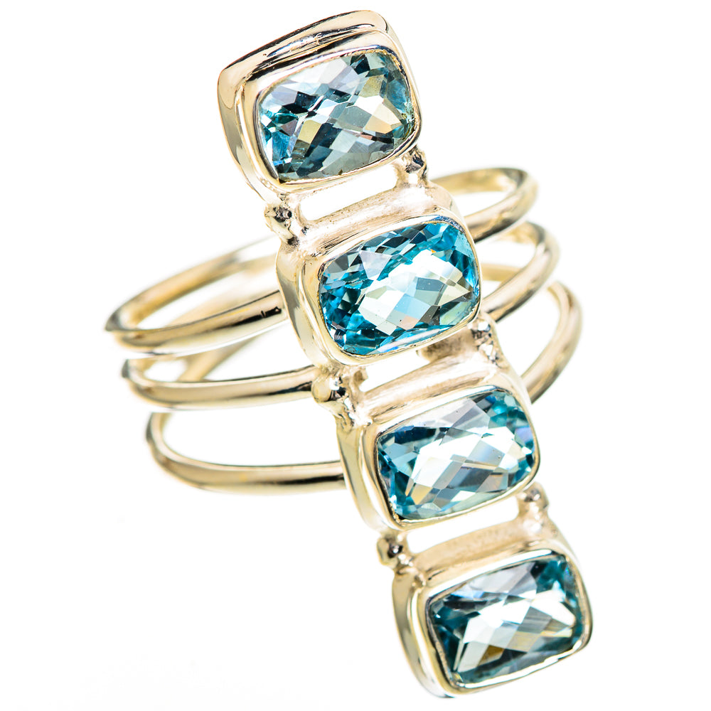 Blue Topaz Rings handcrafted by Ana Silver Co - RING110049 - Photo 2