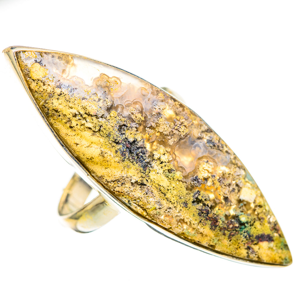 Plume Agate Rings handcrafted by Ana Silver Co - RING110060 - Photo 2