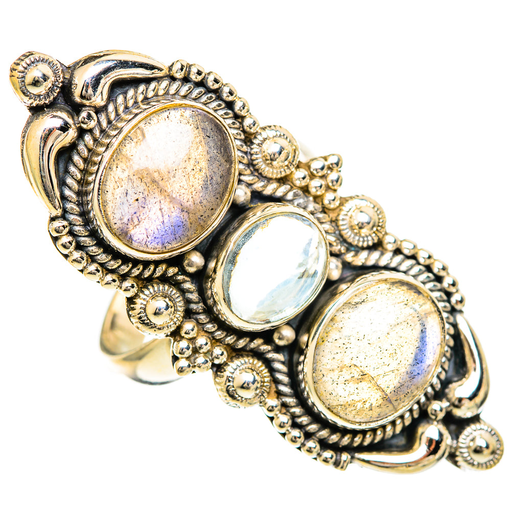 Labradorite Rings handcrafted by Ana Silver Co - RING110089 - Photo 2