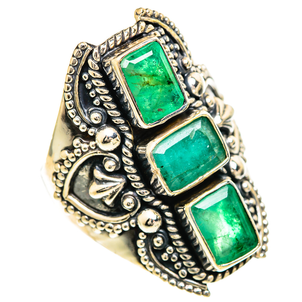 Emerald Rings handcrafted by Ana Silver Co - RING110096 - Photo 2