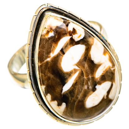 Peanut Wood Jasper Rings handcrafted by Ana Silver Co - RING110099 - Photo 2