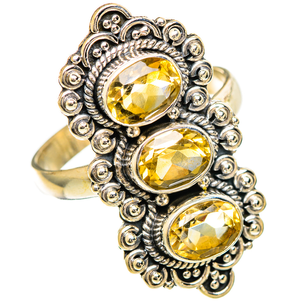 Citrine Rings handcrafted by Ana Silver Co - RING110106 - Photo 2