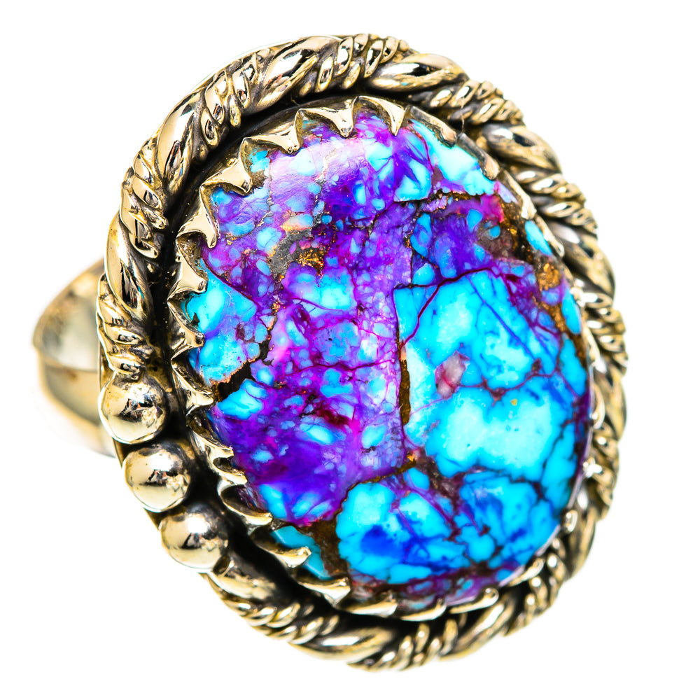 Spiny Oyster Turquoise Rings handcrafted by Ana Silver Co - RING110108 - Photo 2