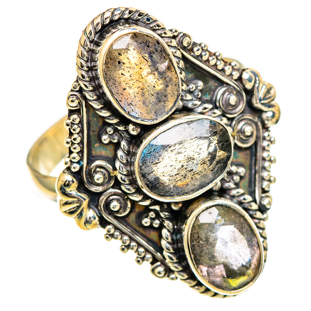 Labradorite Rings handcrafted by Ana Silver Co - RING110120 - Photo 2