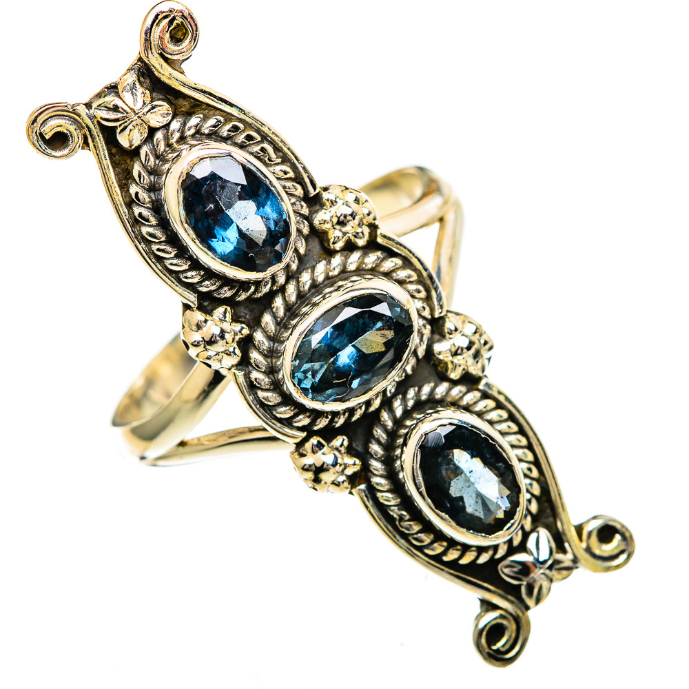 Blue Spinel Rings handcrafted by Ana Silver Co - RING110125 - Photo 2