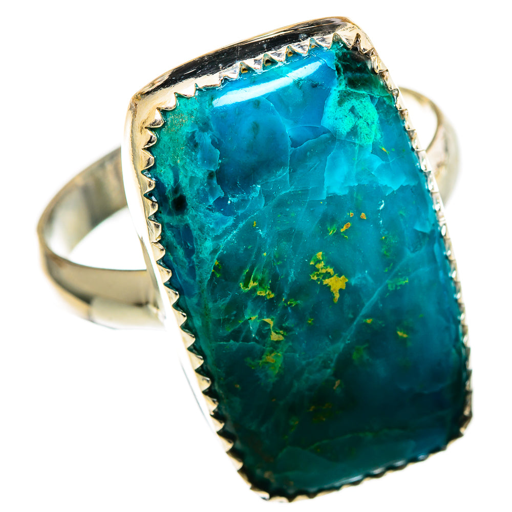 Chrysocolla Rings handcrafted by Ana Silver Co - RING110127 - Photo 2