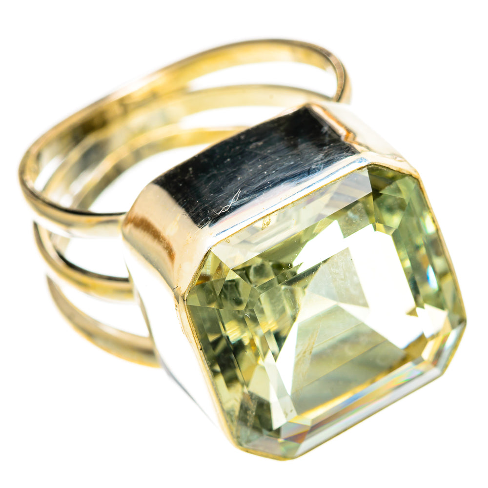 Green Amethyst Rings handcrafted by Ana Silver Co - RING110132 - Photo 2