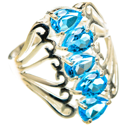 Blue Topaz Rings handcrafted by Ana Silver Co - RING110148 - Photo 2