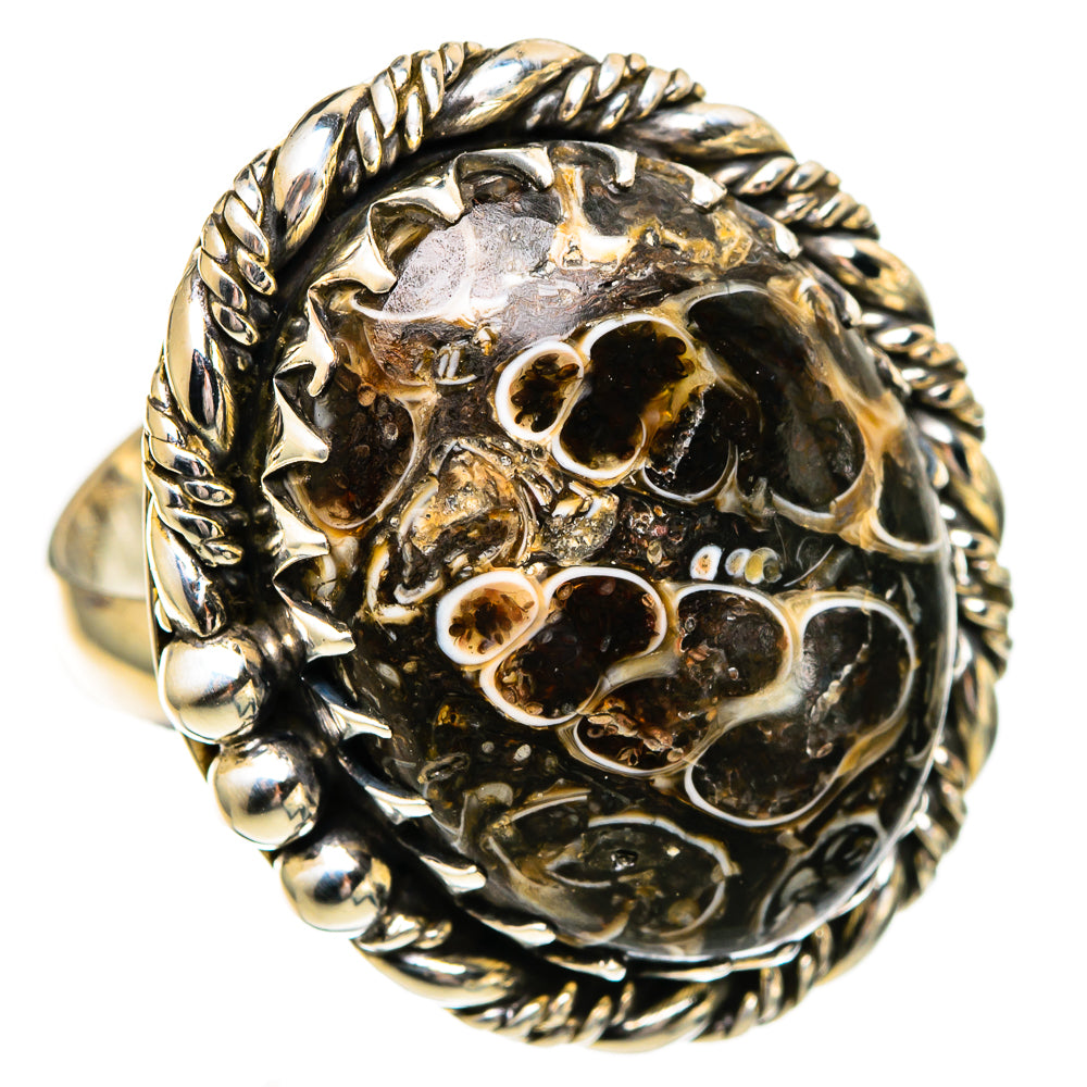 Turritella Agate Rings handcrafted by Ana Silver Co - RING110154 - Photo 2