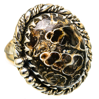 Turritella Agate Rings handcrafted by Ana Silver Co - RING110154 - Photo 2