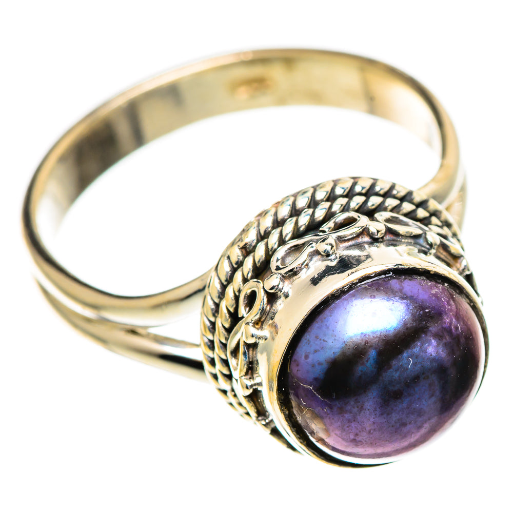 Titanium Pearl Rings handcrafted by Ana Silver Co - RING110161 - Photo 2