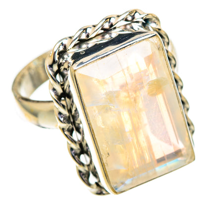 Rainbow Moonstone Rings handcrafted by Ana Silver Co - RING110170 - Photo 2
