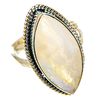 Rainbow Moonstone Rings handcrafted by Ana Silver Co - RING110171 - Photo 2