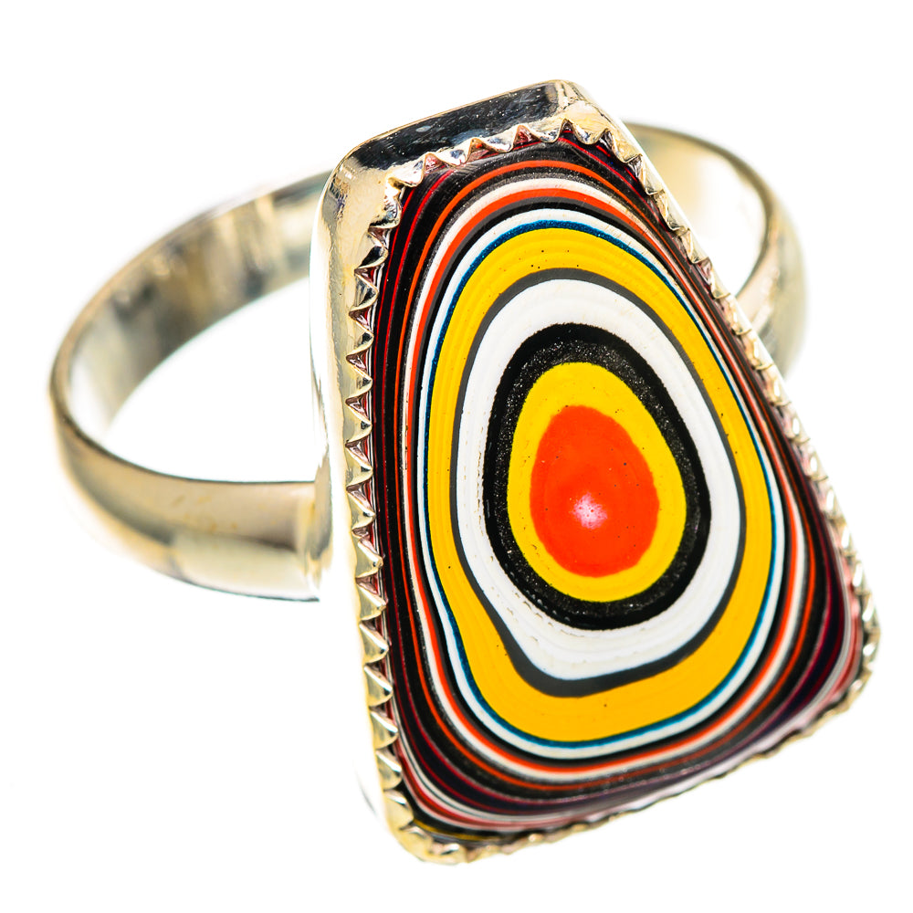 Fordite Rings handcrafted by Ana Silver Co - RING110173 - Photo 2