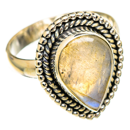 Rainbow Moonstone Rings handcrafted by Ana Silver Co - RING110178 - Photo 2