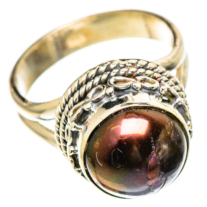 Titanium Pearl Rings handcrafted by Ana Silver Co - RING110184 - Photo 2