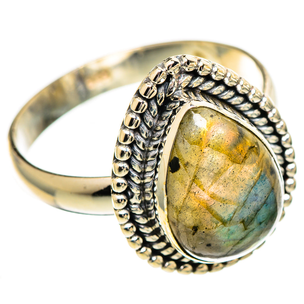 Labradorite Rings handcrafted by Ana Silver Co - RING110202 - Photo 2