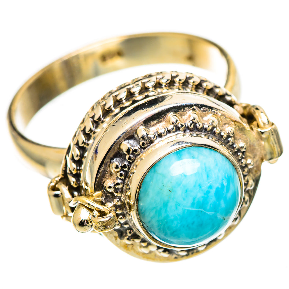 Larimar Rings handcrafted by Ana Silver Co - RING110205 - Photo 2